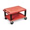 Luxor 16"H AV Cart - Two Shelves - Red with Black Legs and Electric WT16RE-B - alternate 1
